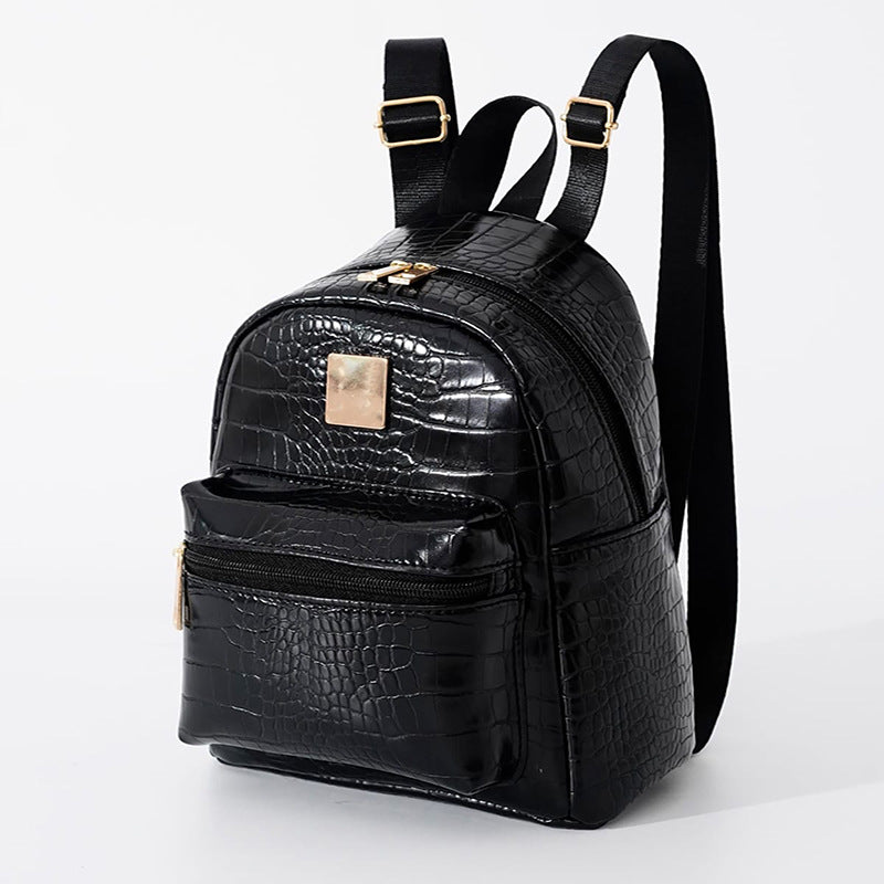 Rucksack Im Eleganten Krokodil-Look Brehn