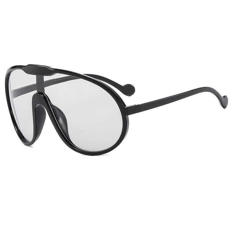 Damen futuristische transparente Sonnenbrille mit eleganter Form Brehn