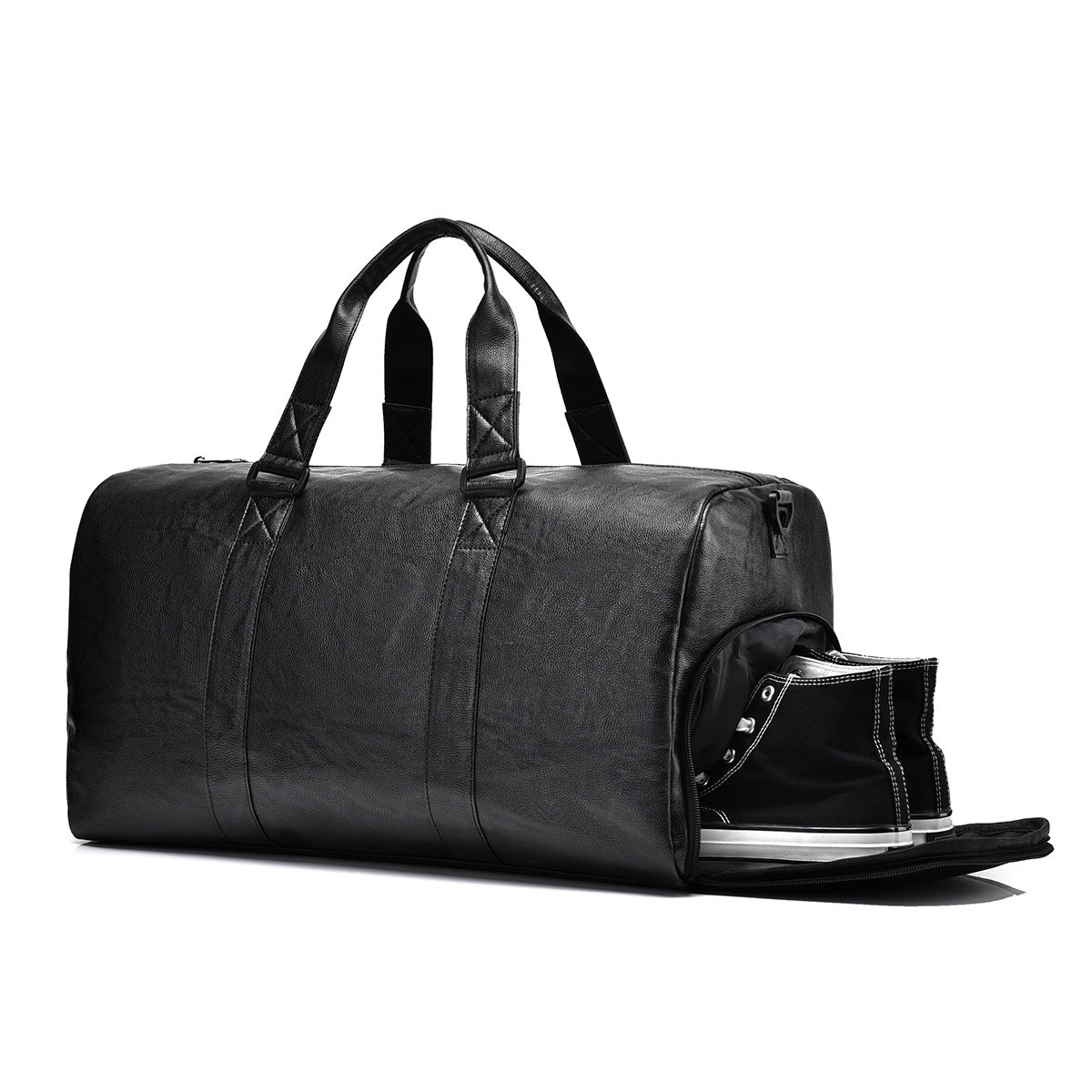 Reisetasche Aus Hochwertigem Leder mit Robusten Tragegriffen Brehn