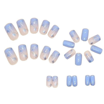Floral Glitter Acryl Nagelkunst Verbesserungen Brehn