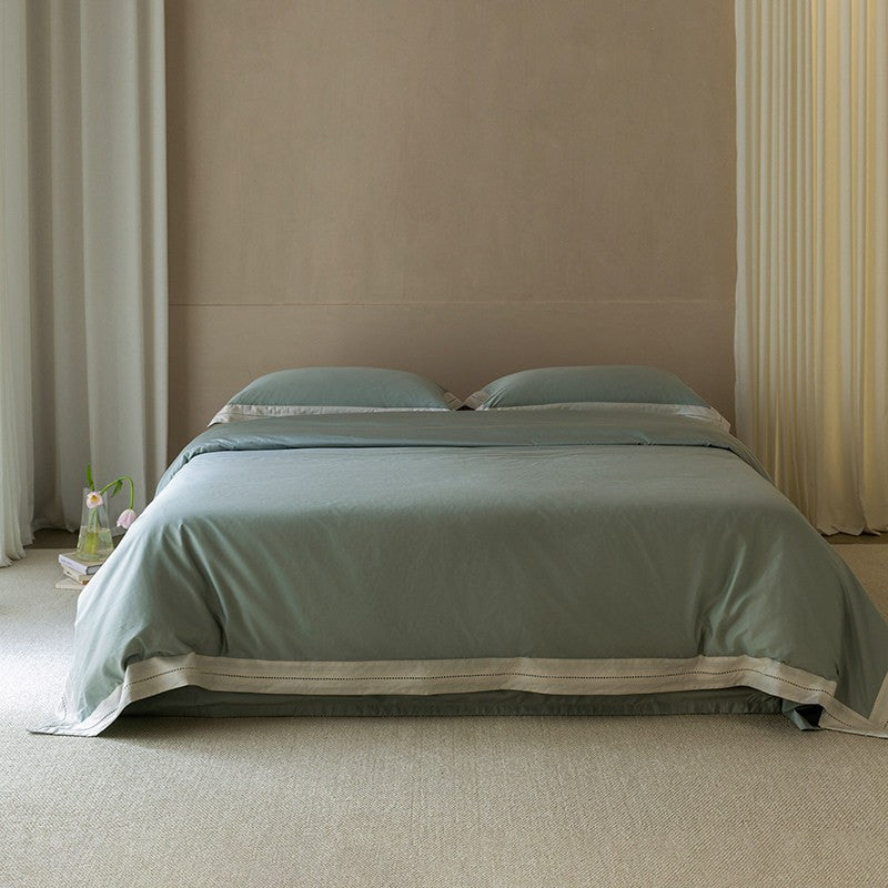 Luxus Baumwoll-Percale Bettbezug Set mit maßgeschneidertem Saum