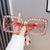 Glamouröse mit Strass verzierte quadratische Sonnenbrille Brehn