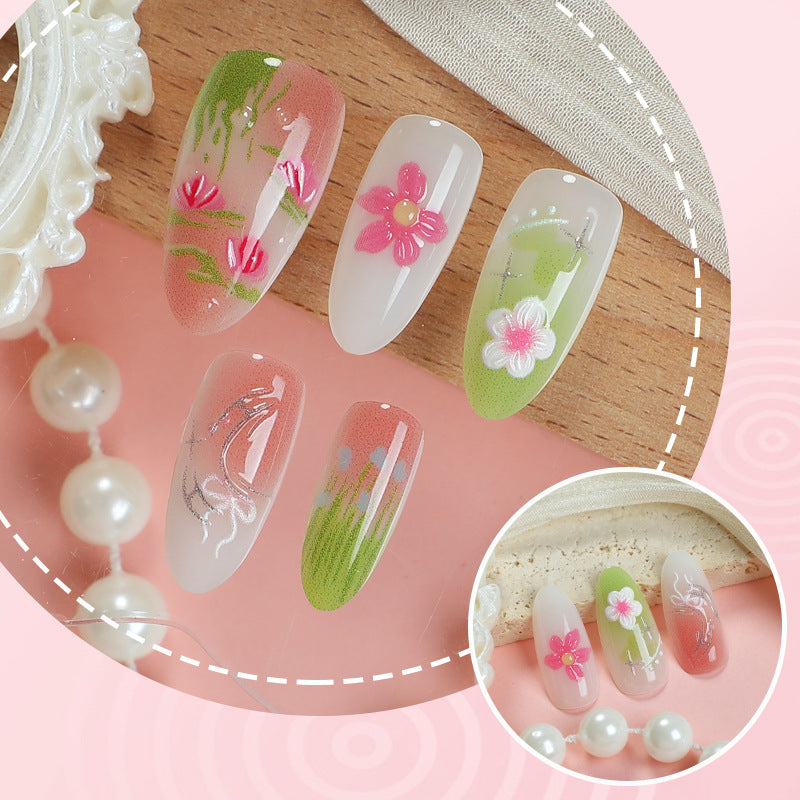 Künstlerische florale Nagelspitzen Brehn