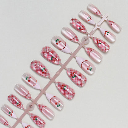 Kirschblüten Inspirierter Press-On Nail Set Brehn