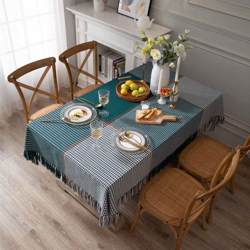 Moderne Fransen Tischdecke