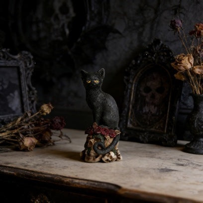 Dekorative schwarze Katzenfigur Brehn