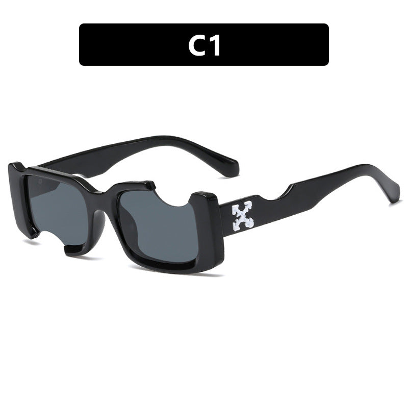 Damen modische Sonnenbrille mit markantem Design und robustem Kunststoffrahmen Brehn