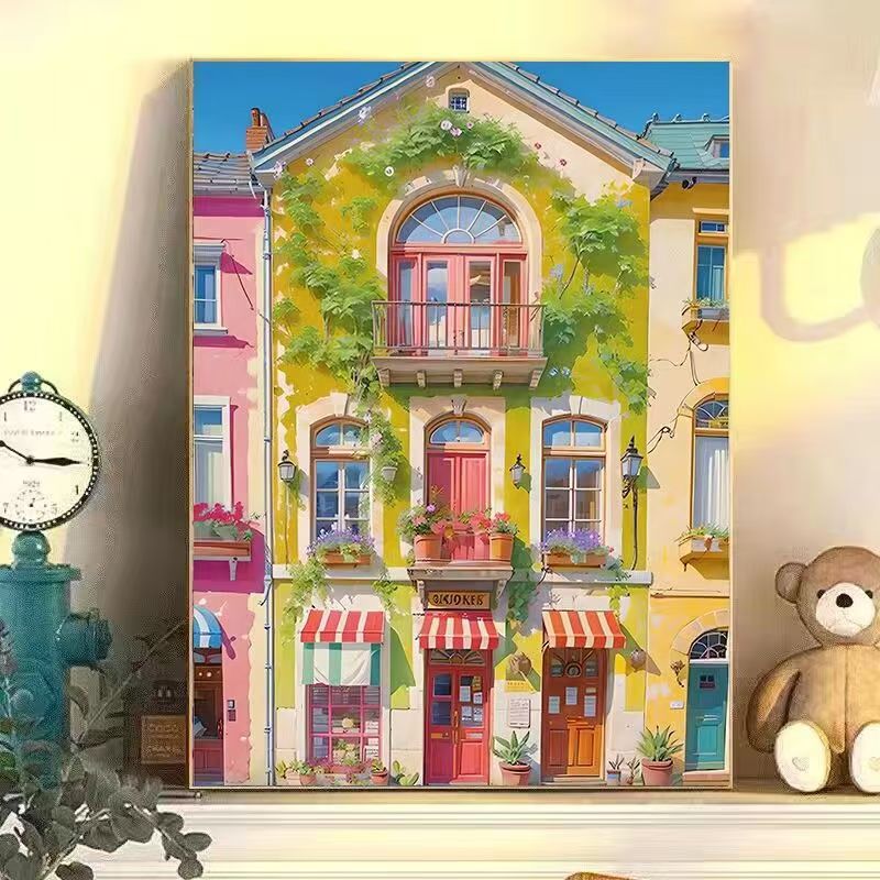Bunte städtische Landschaft Wandkunst Brehn