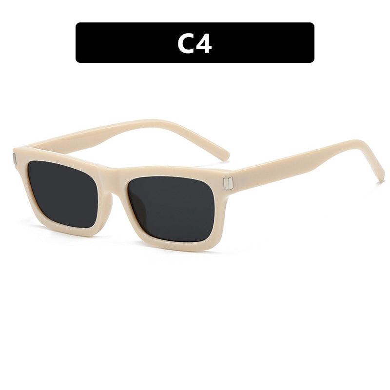 Damen quadratische Sonnenbrille mit transparenten Gläsern und stilvollem Design Brehn