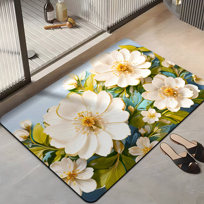 Blumenmuster-Plüsch-Badmatte Brehn