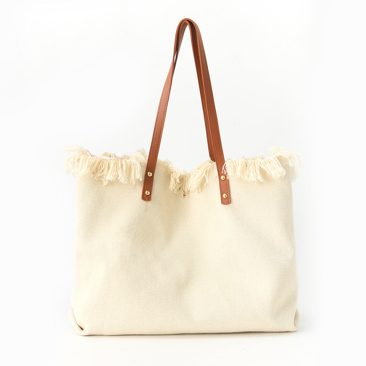 Strandtasche mit Floralem Muster und Fransen Brehn
