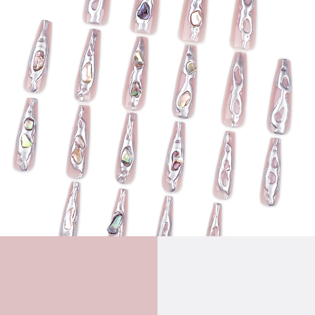 Kunstvolle Stiletto-Nägel mit holografischem Glanz Brehn