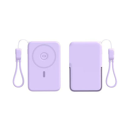 Powerbank mit Integrierter Kabelloser Ladefunktion und Lcd-Display Brehn
