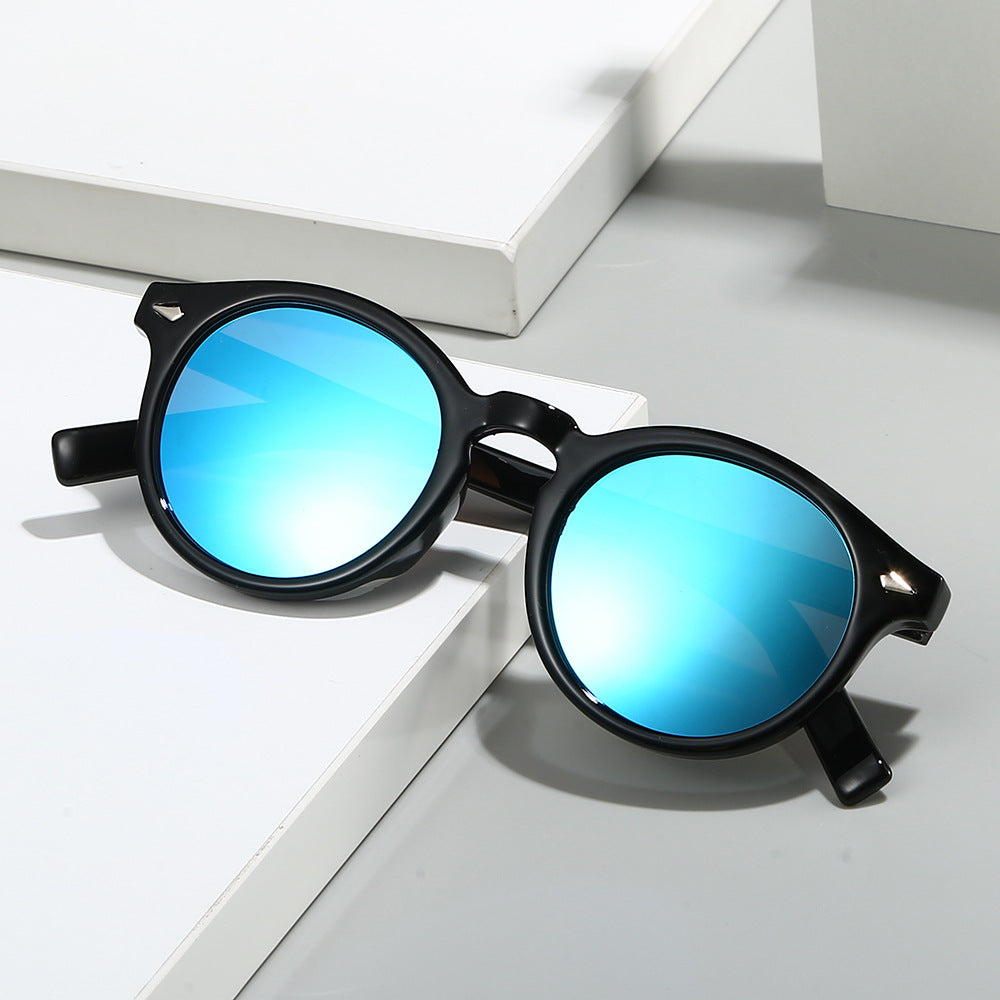 Damen modische Sonnenbrille mit transparentem Rahmen und gelben Gläsern Brehn