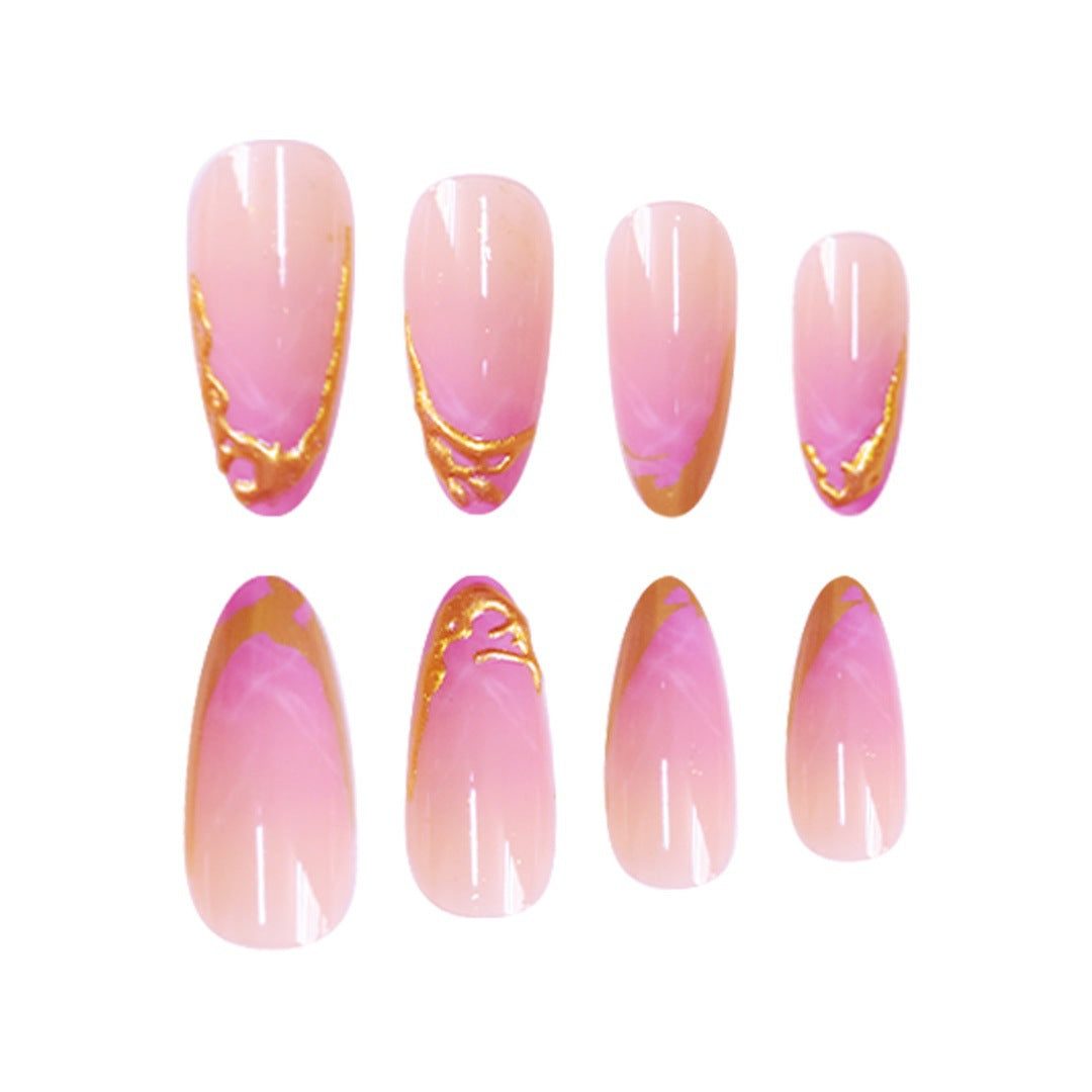 Künstlerisches Stiletto Press-On Nagelset Brehn