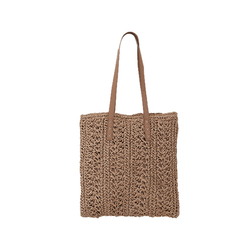 Handgefertigte Jutetasche mit Stilvollen Ledergriffen Brehn