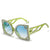 Statement Rhinestone-beschichtete sechseckige Sonnenbrille Brehn
