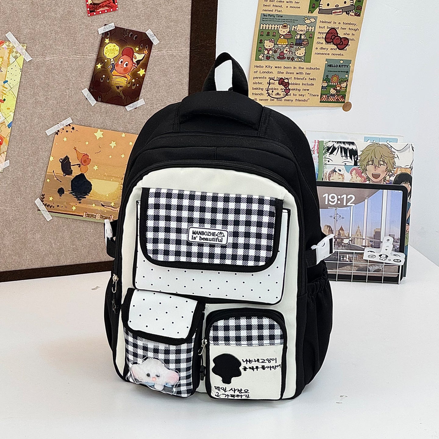 Mehrfachfach süßer Charakter Schulrucksack