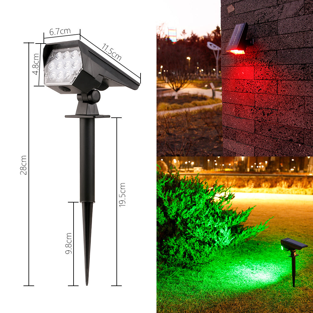 Verstellbare Solar-LED-Landschaftsstrahler-Steckdose Brehn