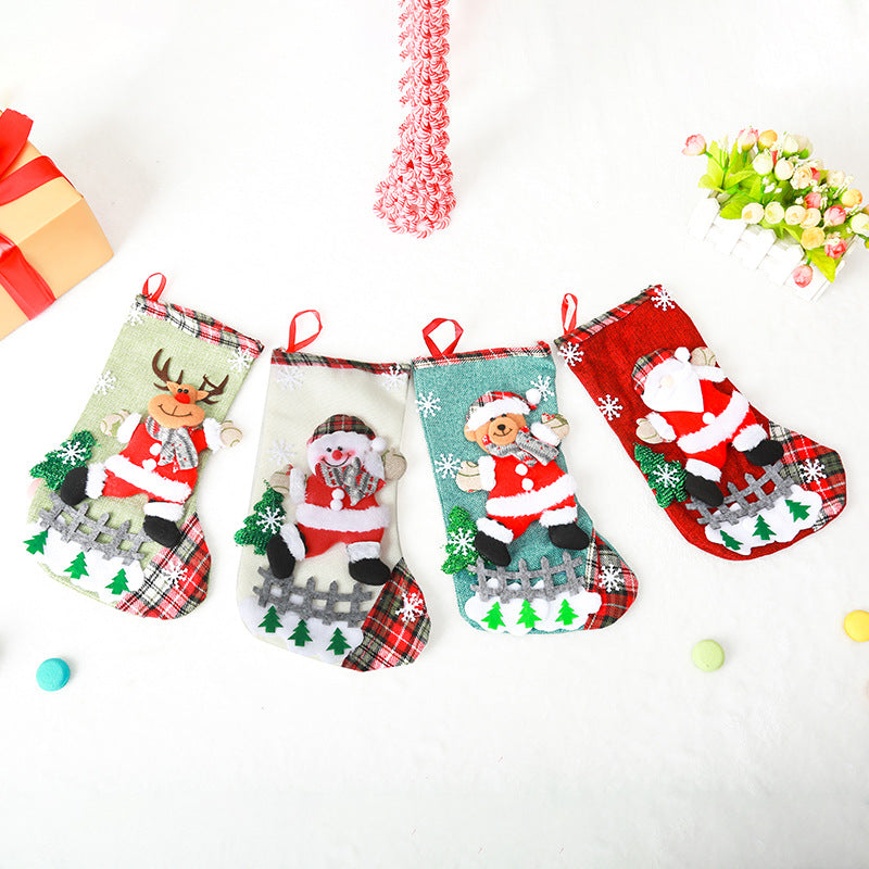 Festlicher Weihnachtsstrumpf mit niedlichem Weihnachtsmann-Motiv Brehn