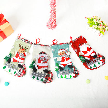 Festlicher Weihnachtsstrumpf mit niedlichem Weihnachtsmann-Motiv Brehn