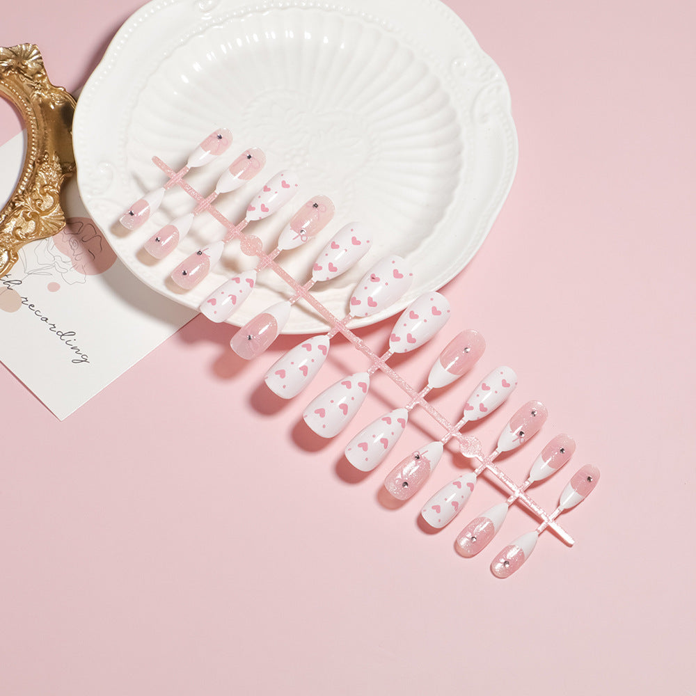 Elegantes florales Akzent Press-On Nagelset Brehn