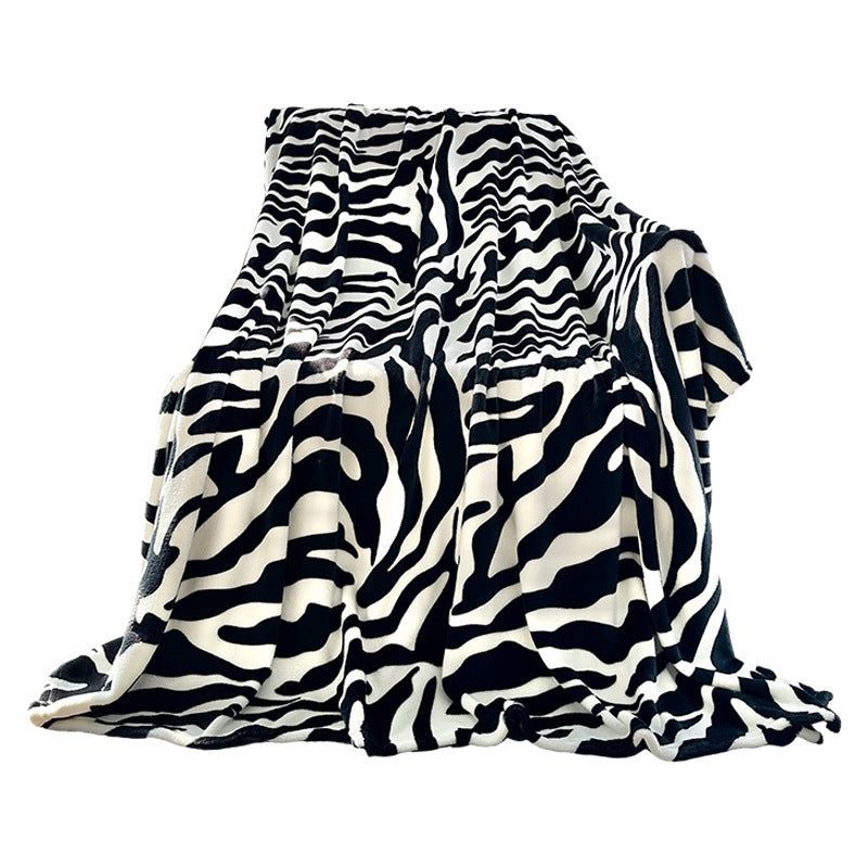 Weiches Gewebe Zebra Muster Fleece-Decke