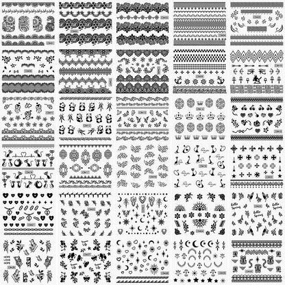 Kreative Nagelkunst Aufkleber Sammlung