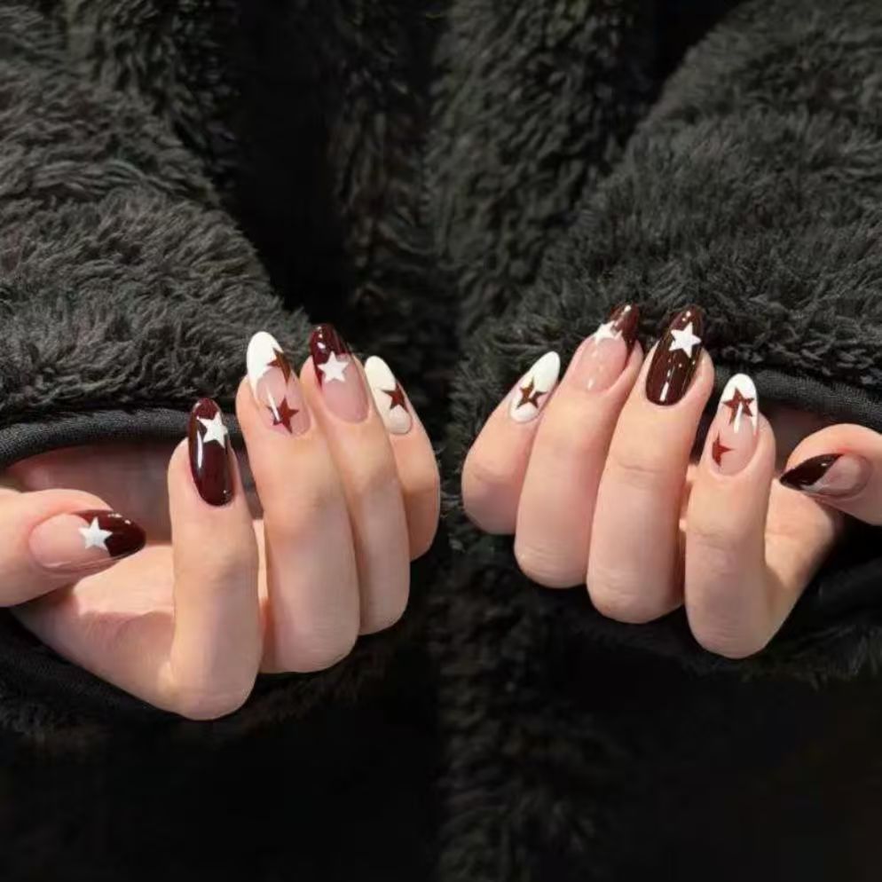 Künstlerisches Sternen Design Press-On Nagel Set
