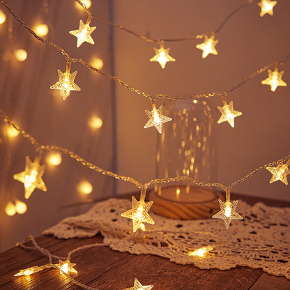 Dekorative Lichterkette mit bunten Kristallkugeln Brehn