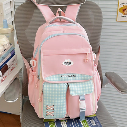 Stylische Multi-Taschen-Schulrucksack Brehn