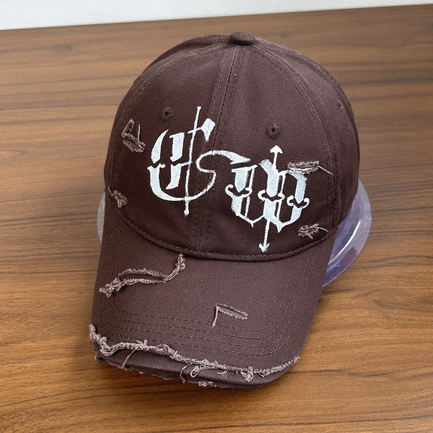 Herren Distressed Graphic Bestickte Mütze Brehn