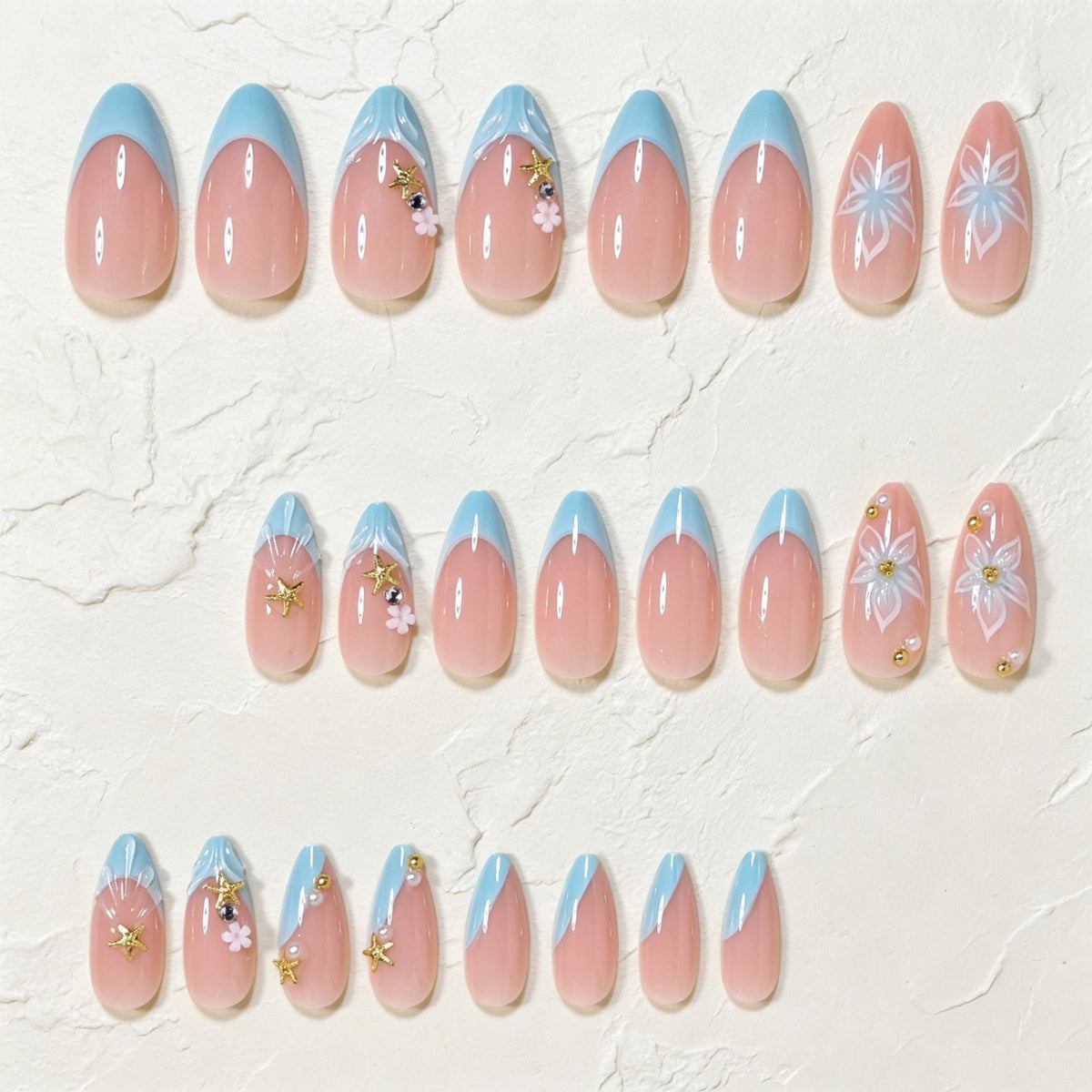 Künstlerische Schmetterling-Themen Press-On Nagelkunst Brehn