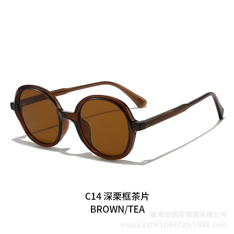 Damen modische Sonnenbrille mit stylischer runder Form Brehn