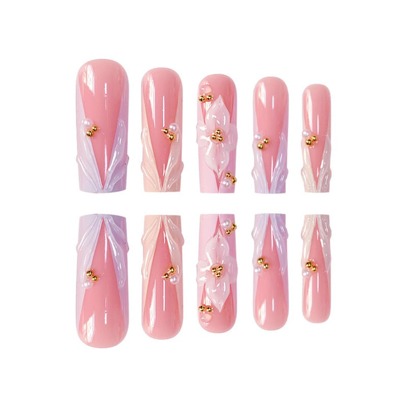Florale Press-On Nagelverlängerungen Brehn
