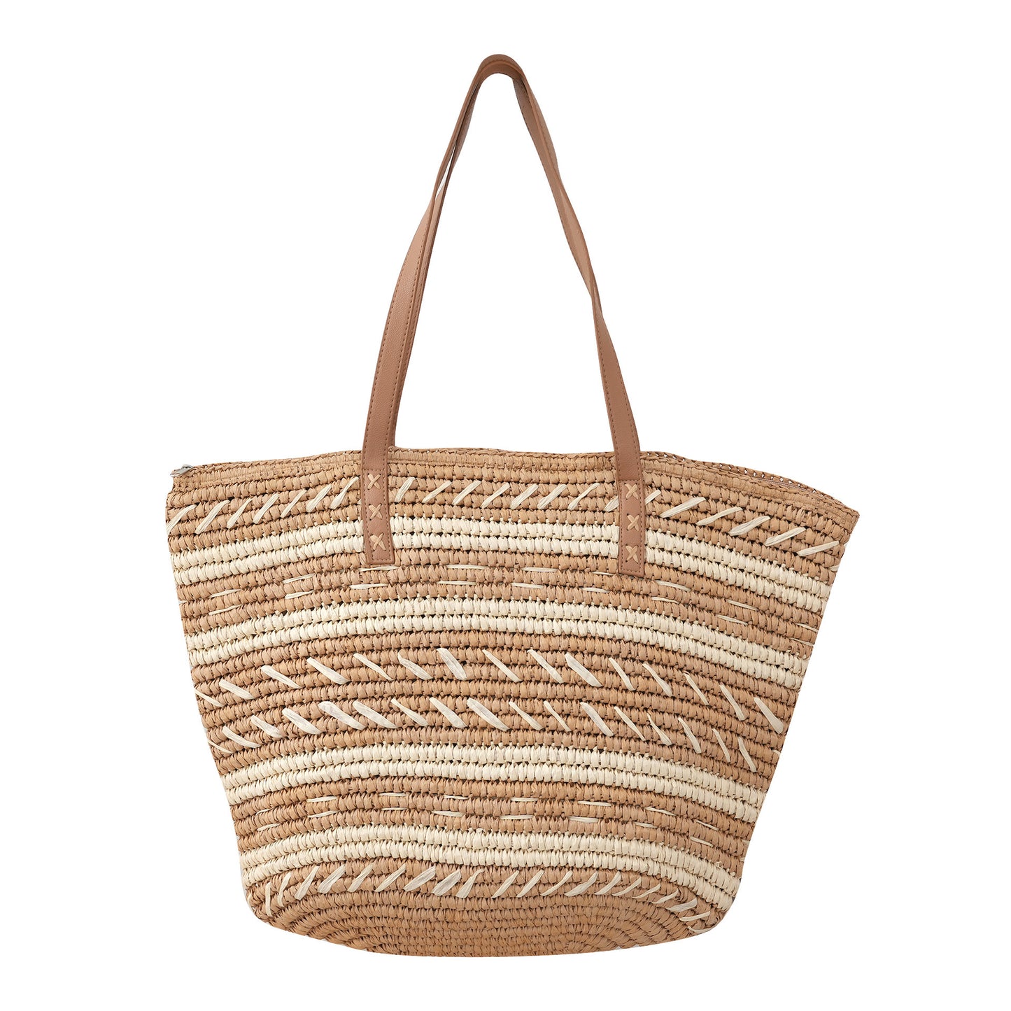 Gepunktete Bast-Handtasche Brehn