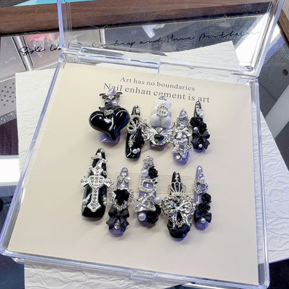 Künstlerisches Gothic Nagelkunst Design Set