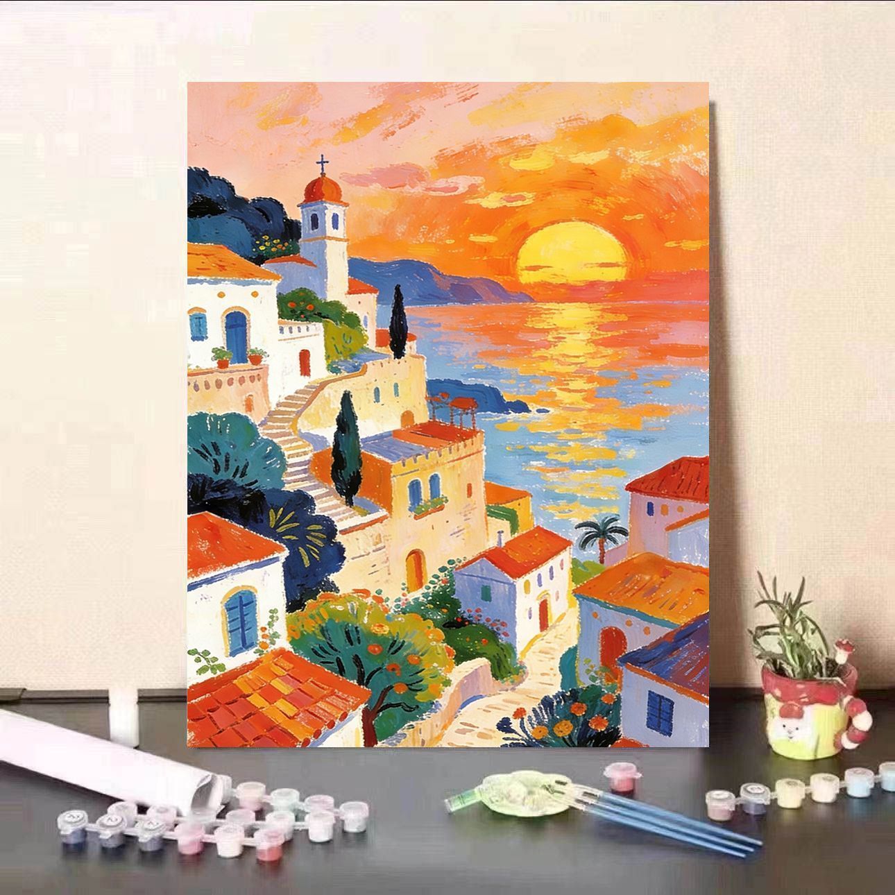 Szenische Sonnenuntergang Leinwand Kunst Brehn