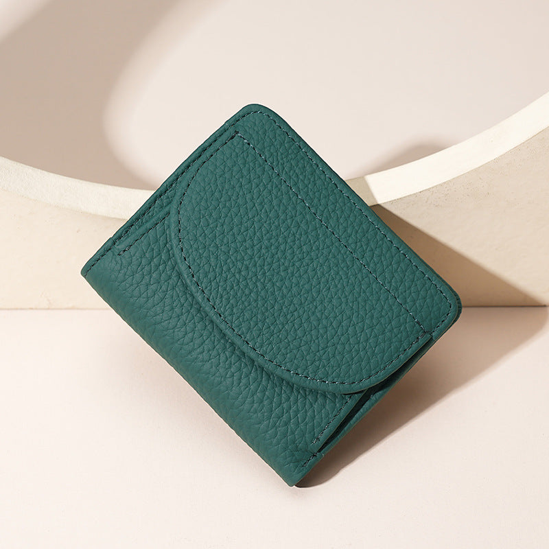Texturiertes Leder-Kartenetui Wallet