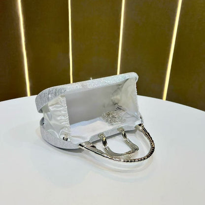 Rhinestone-Detail Abendhandtasche