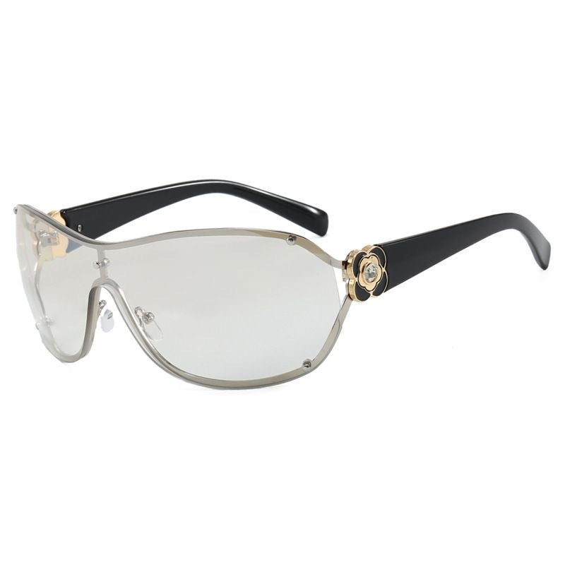 Modische Sonnenbrille mit Floralem Detail Brehn