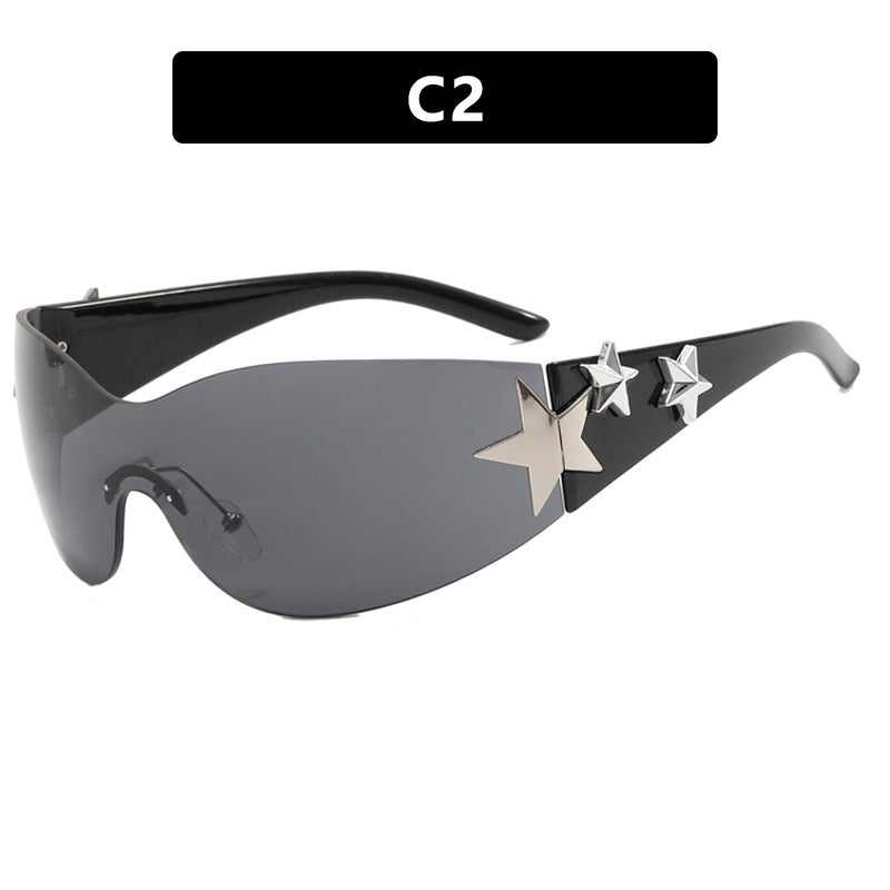 Damen trendige Sonnenbrille mit einzigartigem Sternen-Design Brehn