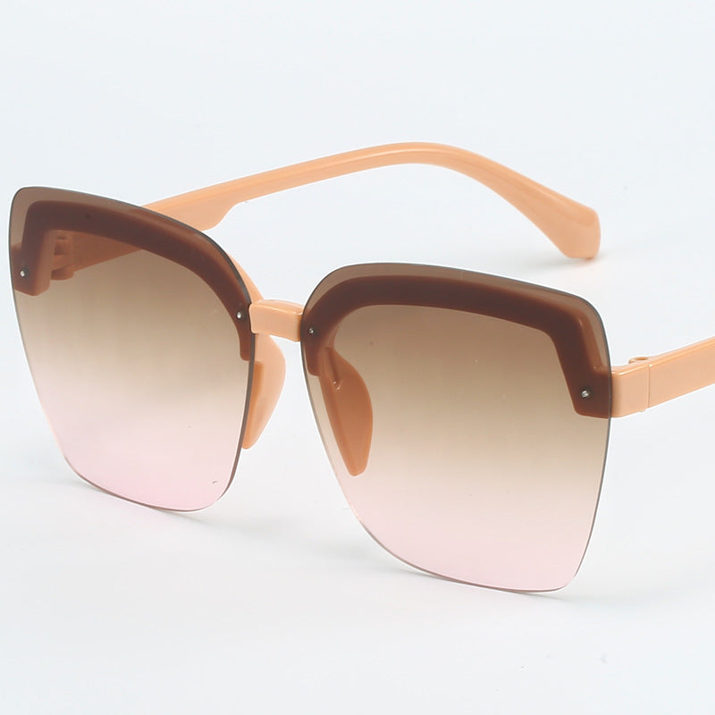 Damen modische Shield-Sonnenbrille mit modernem, eckigem Design Brehn