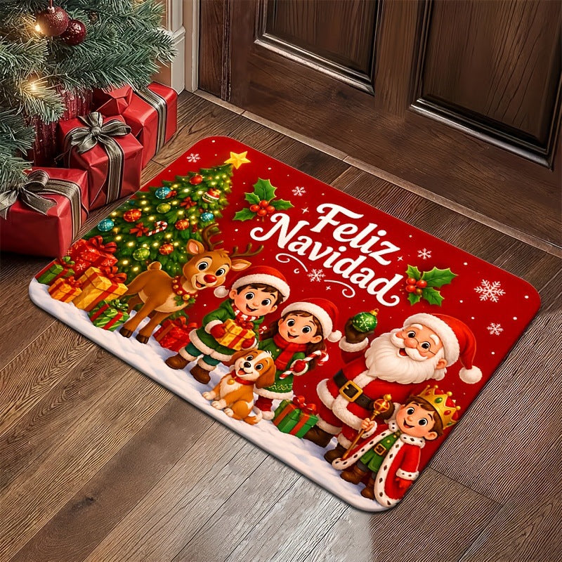 Weihnachtlich gestaltete Fußmatte Brehn