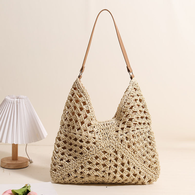 Damen Handgefertigte tote Tasche mit kunstvollem Häkelmuster Brehn