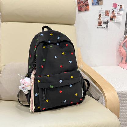 Stylische Mehrfarbige-Pünktchen-Rucksack Brehn