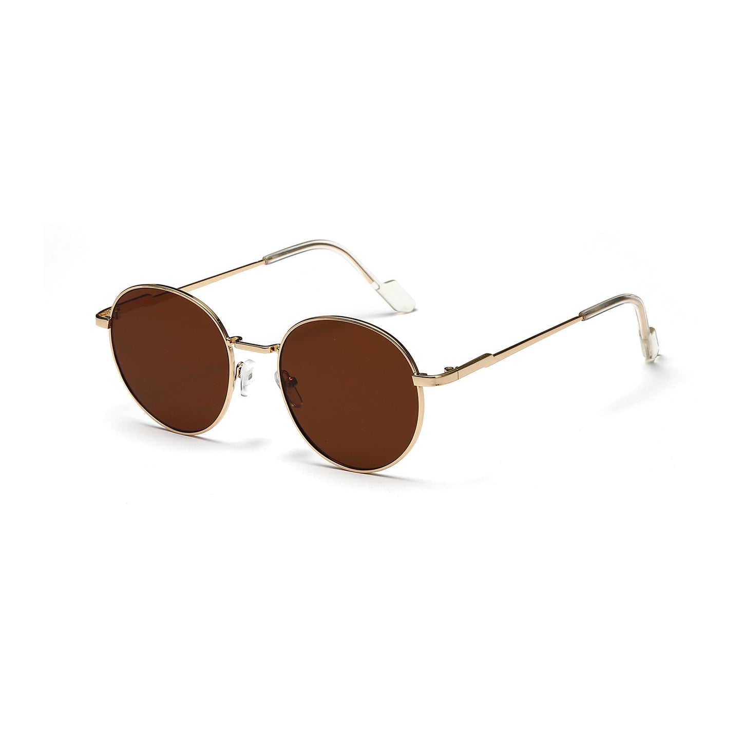 Damen runde Sonnenbrille mit luxuriösem Metallrahmen und UV-Schutz Brehn