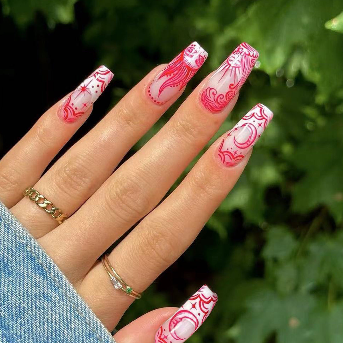 Künstlerische Lange Press-On Nagelverstärkungen Brehn