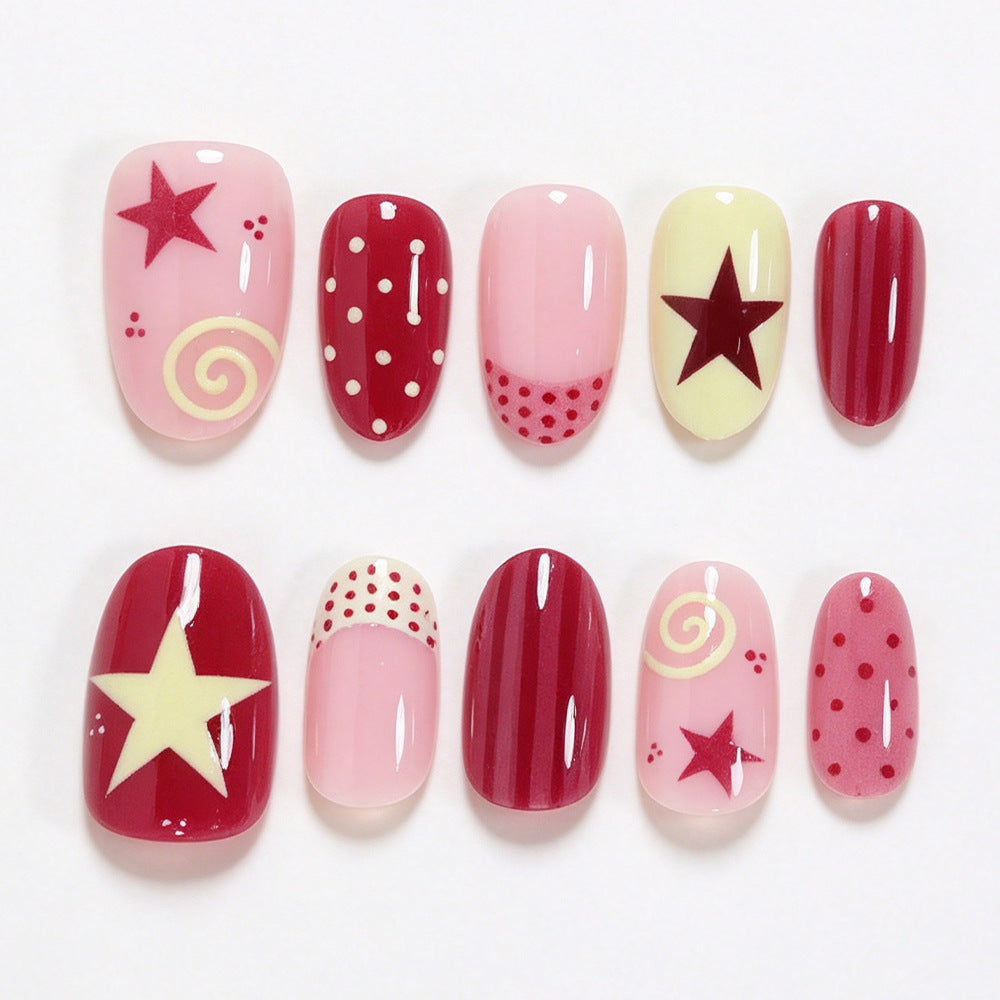 Kreatives Design Press-On Nagelkunst Brehn
