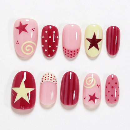 Kreatives Design Press-On Nagelkunst Brehn
